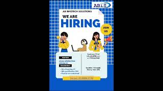 AB Infotech Solutions Hiring hr marketing java data analysis webdeveloper Graphic Designer [upl. by Chretien]