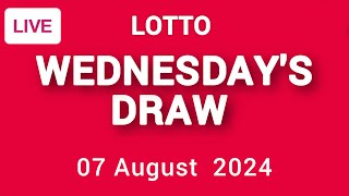 The National Lottery Lotto draw results from Wednesday 07 August 2024  Lotto Live [upl. by Debi]