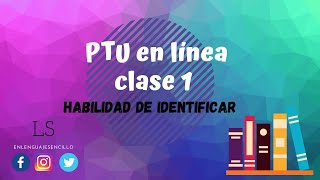 PDT LENGUAJE clase 1  HABILIDAD DE IDENTIFICAR [upl. by Rhoda]