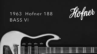 UNTAMED  rare vintage BASS VI  1963 Hofner 188 in black amp white snakeskin vinyl finish [upl. by Nosremaj]