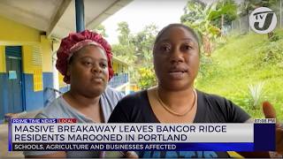 Massive Breakaway Leaves Bangor Ridge Residents Marooned in Portland  TVJ News [upl. by Airliah]