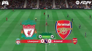 FC 24  Liverpool FC vs Arsenal  Club friendly Full Match Gameplay [upl. by Jabin]