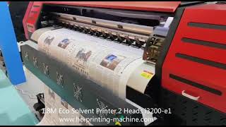 Eco solvent printer 2 Heads Epson i3200 printer  large format printer DX5 dual heads printer [upl. by Abra841]