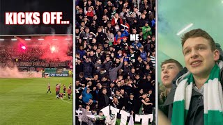 KICKS OFF AT IRELANDS CRAZIEST FOOTBALL DERBY  Shamrock Rovers vs Bohemians [upl. by Vinay]