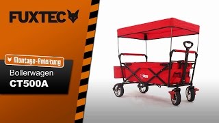 MontageAnleitung FUXTEC Bollerwagen FXCT500A Rot [upl. by Eissalc]