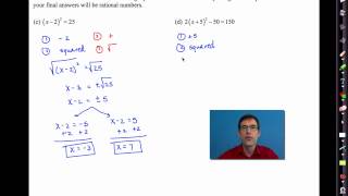 Common Core Algebra IUnit 9Lesson 4Solving Quadratics by Using Inverse Operations [upl. by Martijn]