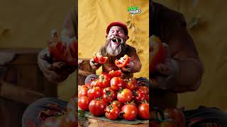 Dwarf and Tomatoes ai funny mukbanging [upl. by Reich]