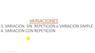 Combinación permutación y variación sin repetición y con repetición [upl. by Philippine]