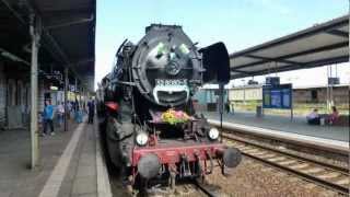 Eröffnung Landesgartenschau Löbau  Dampfzug mit 52 8080 und Empfang von MP Tillich [upl. by Ahael]