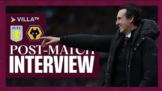 POST MATCH  Unai Emery On Victory Over Wolves [upl. by Ramad]