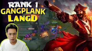 🔴 LangD Gangplank vs Fiora  19 Kills  LangD Rank 1 Gangplank Guide [upl. by Annoyk920]