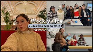 WEEKLY VLOG  Exponemos en clase con mis compañeros carrera de enfermería cierre de cuatrimestre [upl. by Jehiel]