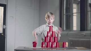 Cup Stacking Skills with Finn Kverndal  Virgin Media Talent School [upl. by Ecirtaemed]