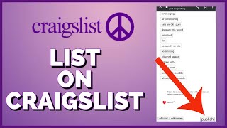 Craigslists Tutorial How to List on Craigslist 2023 [upl. by Dobbins]