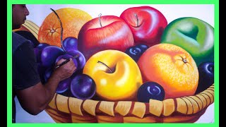 🍎Fácil y Rápido  Como pintar un bodegón con acrílico  Pintura acrílica [upl. by Nnawaj173]