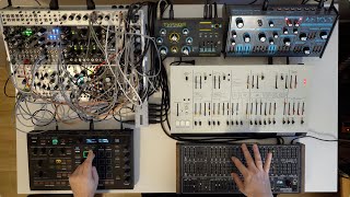 Analog synth orchestra w Deckards Dream Dreadbox Abyss Typhon ARP Odyssey Squid Eurorack [upl. by Sammy]