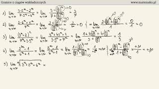 Granice z ciągów wykładniczych [upl. by Moody]