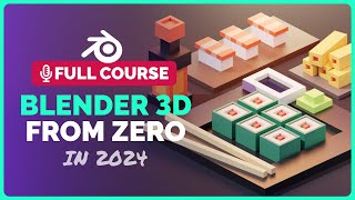 Full Blender 4 Course for Complete Beginners 2024  Polygon Runway [upl. by Attiuqram440]