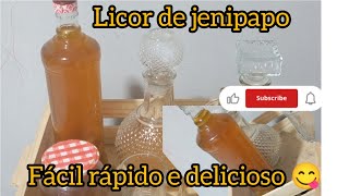 como fazer licor de jenipapo rápido fácil e delicioso 😋 [upl. by Htezil]