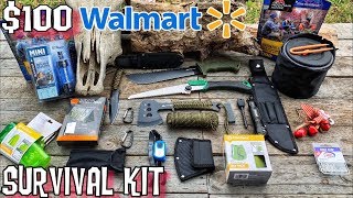 100 Walmart Survival Kit Ultralight Bugout Bag for 7 Day Survival Challenge [upl. by Nivlag793]