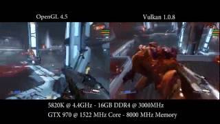 DOOM  Vulkan VS OpenGL  1440p  NVIDIA GTX 970 [upl. by Ayekel]