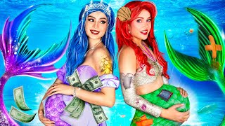 ¡Sirena Embarazada Rica Contra Pobre ¡Fui Adoptada Por Una Sirena [upl. by Eniahpets589]