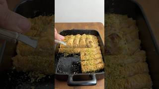 Easy baklava rolls shorts easyrecipe baklava baklavarolls fyp explore [upl. by Onej]