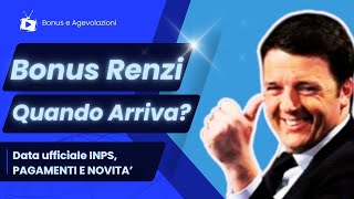 Ex Bonus Renzi Marzo 2024 Data Pagamento Ufficiale INPS Accredito Quando Arriva [upl. by Ailecara]