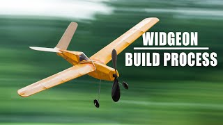 Free flight rubber powered plane  Widgeon full build process [upl. by Yrral]