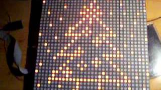 My DIY LED matrix in 32x32 configuration  demo [upl. by Anirehs325]