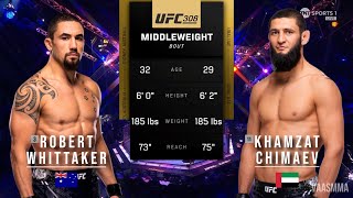 ROBERT WHITTAKER VS KHAMZAT CHIMAEV FULL FIGHT UFC 308 [upl. by Kamerman949]