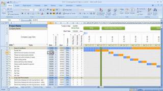 How Dates work in Excel Schedule with Gantt chart [upl. by Gaige]