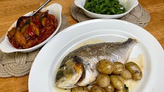 Gilthead Bream  Catch and Cook with Homegrown and Foraged Blackberry and Apple Crumble [upl. by Elimay]