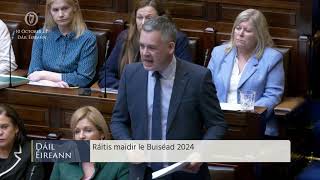 WATCH Pearse Doherty gives Sinn Féins response to Budget 2024 in full [upl. by Vladamar]