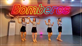 Bomberos Line Dance Beginner [upl. by Anaert561]