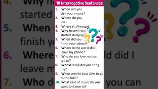 10 interrogative sentense  suresh english englishsentence viralshorts [upl. by Omik]