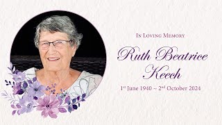 Ruth Keechs Funeral Service livestream [upl. by Rey]