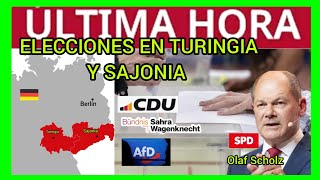 ELECCIONES EN TURINGIA Y SAJONIA  LOS SOCIALISTAS SE HUNDEN  Alemania [upl. by Atoel835]