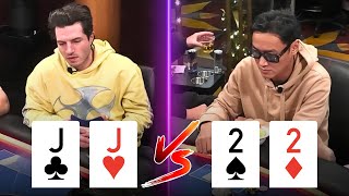 127750 with Three of a Kind at LIVE Cash Game [upl. by Aticilef886]