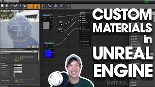 Getting Started IN UNREAL ENGINE 4 Ep 6  CUSTOM MATERIALS in Unreal Engine with Texture Images [upl. by Jennie]