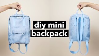 DIY Mini Backpack From Scratch Fjällräven Kånken style  WITHWENDY [upl. by Eenwat]