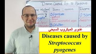 Streptococci 3 Diseases caused by Streptococcus Pyogenes quotMedical microbiologyquot [upl. by Francklin531]