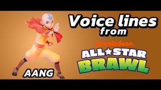 Aang  Voice Lines from Nickelodeon AllStar Brawl [upl. by Segalman435]