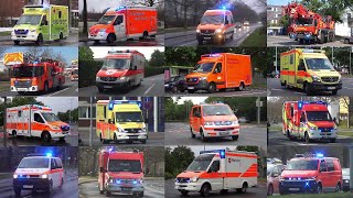 30min Einsatzfahrten Zusammenschnitt Feuerwehr amp Rettungsdienst am KH Siloah MHH amp FRW5 Hannover [upl. by Acinej]