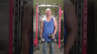 DB Crossbody curl💪 4x1012subscribe nevergiveup Improving bodybuilding athome video [upl. by Mcginnis]