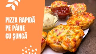 PIZZA pe pâine cu șuncă Cea mai gustoasă și rapidă [upl. by Nnylekoorb]