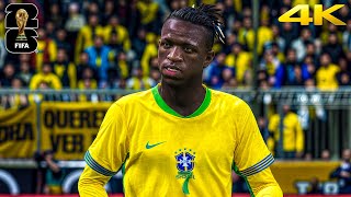 Brasil vs Ecuador  FIFA World Cup 2026™ Qualifiers  4K [upl. by Eikkin131]