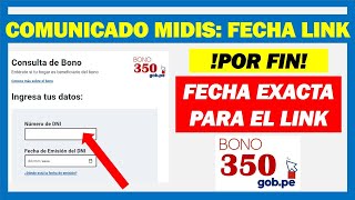 Link Oficial Bono Yanapay Perú MIDIS anuncia fecha para consultar si soy beneficiario del bono [upl. by Aaronson]