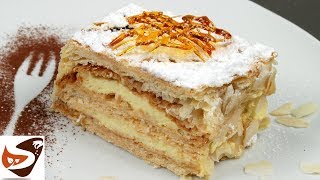 Millefoglie con crema – Torta semplice e golosa – Dolci facili [upl. by Deloria]