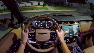 2023 Range Rover SE LWB P530  POV Night Drive Binaural Audio [upl. by Nnylahs442]